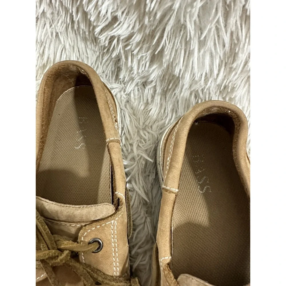 Women's 7M G H Bass Cayman Loafer Leather Lace Boat Shoes